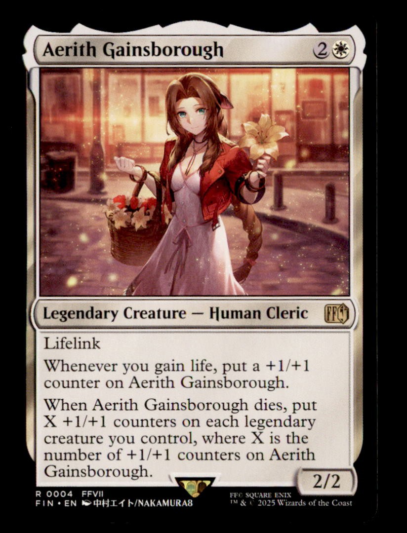 Aerith Gainsborough 4 Rare FINAL FANTASY Magic: The Gathering Foil Near Mint