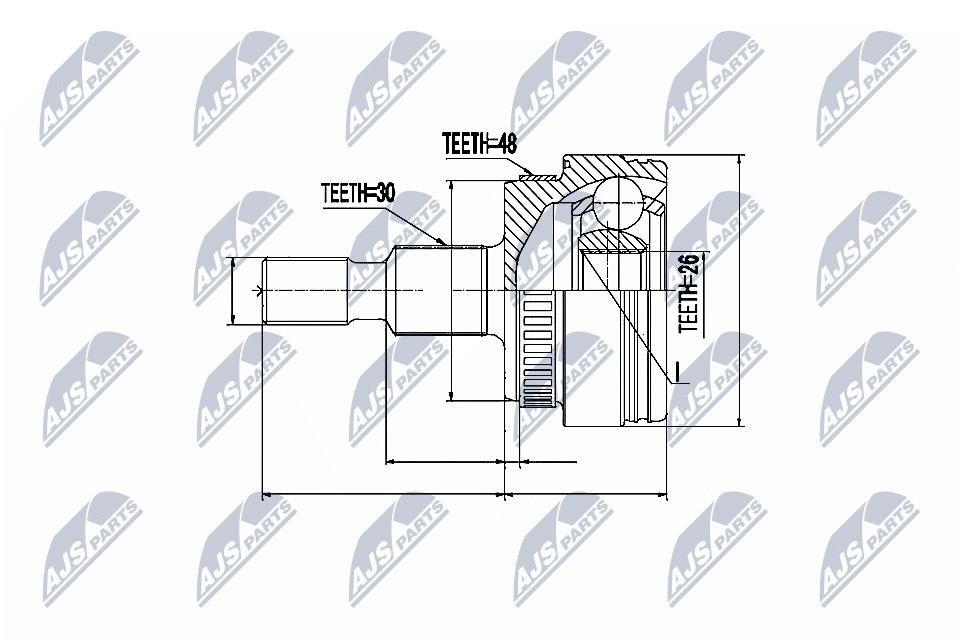 ✅Fits NTY NPZ-ME-009 OUTER CV JOINT ⭐UK Seller⭐ - Image 3