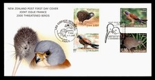 DR WHO 2000 NEW ZEALAND FDC JOINT ISSUE FRANCE THREATENED BIRD COMBO $1. M72231