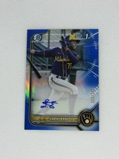 Larry Ernesto 2022 1st Bowman Chrome True Blue Refractor RC Auto /250 #CPA-LE