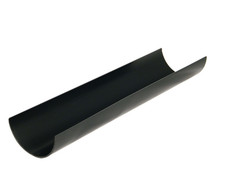 FloPlast 76mm Black Miniflo Gutter 2m Shed Garden
