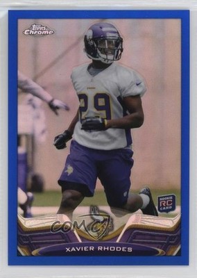 2013 Topps Chrome Blue Refractor 136/199 Xavier Rhodes #119 Rookie RC 1l0s