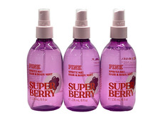 3 VICTORIA'S SECRET PINK SUPER BERRY WOMEN BODY SPRAY FRAGRANCE MIST 8.4 OZ NEW