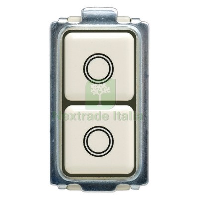 Pulsante Doppio Bticino Matixgo Interbloccato 1 Modulo Bianco - Jw4037n - Foto 2