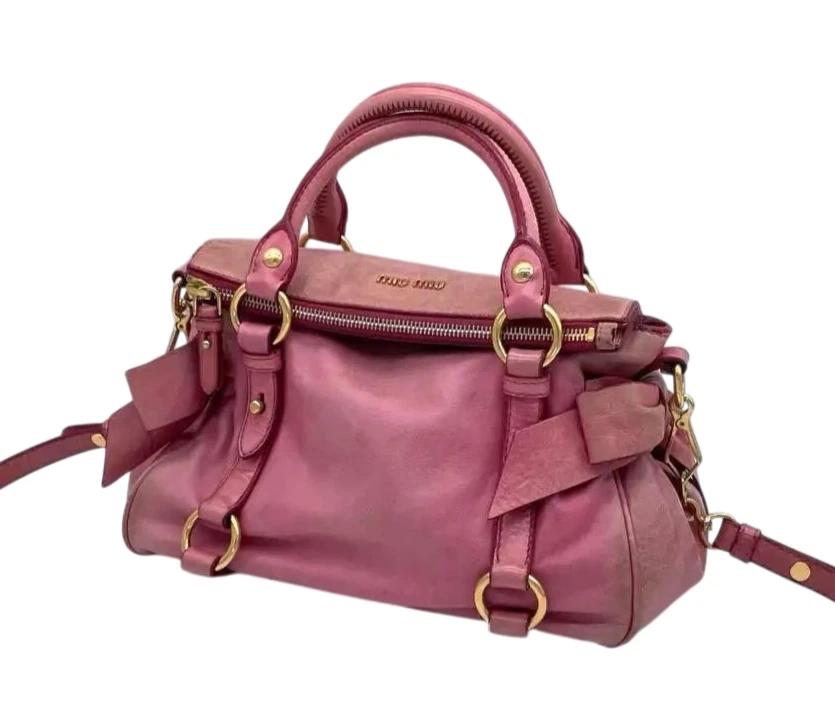 Pink Leather Exterior Miu Miu Bags & Handbags for Women for sale