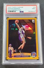 2003 TOPPS CHROME GOLD REFRACTOR #28 SHAWN MARION /99 PSA 9 MINT *POP 4*