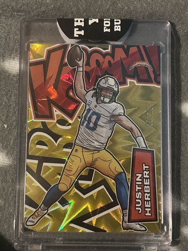 Justin Herbert [Gold] #K9 2022 Panini Absolute Kaboom Vertical card