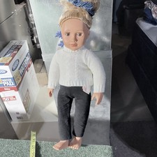 OG Our generation Doll Blonde Hair Brown Eyes Sleep Close Open Lashes 18  