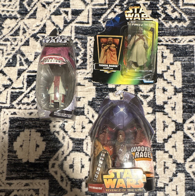 Hasbro Star Wars Chewbacca Wookiee Rage, Tusken Raider, Titanium A-Wing