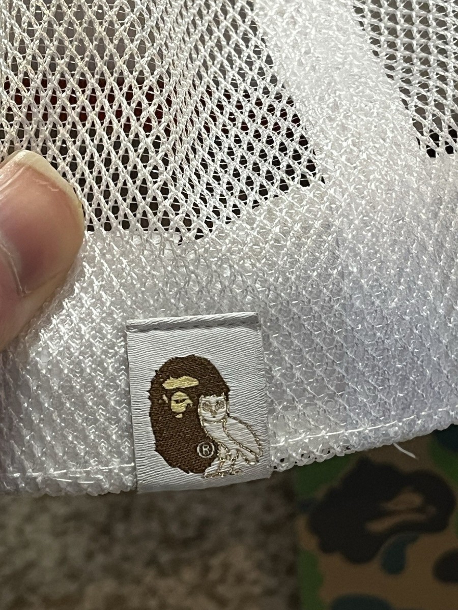 BAPE x OVO Mesh Cap Orange Brand New with Tags One Size Fits All