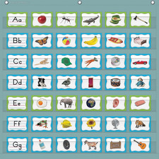 Calming Blue 7 Pocket Chart 28" X 28"  TCR20101 