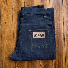 NOS Vintage 1960 s S W Riders Kids Denim Jeans Measured 25x26 As-Is Sanforized