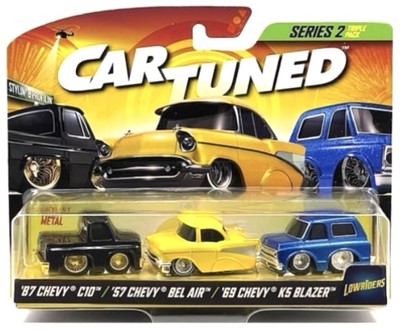CARTUNED  87 CHEVY C10  57 CHEVY BEL AIR  69 CHEVY K5 BLAZER SERIES 2 LOWRIDERS