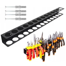 Tool Rail Rack Holder Screwdriver Organizer Wall Mount Hanger Shelf for Garage