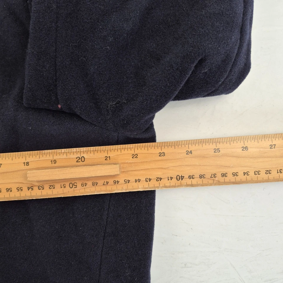 Abrigo THOMAS BROOKS pequeño azul marino para hombre bolsillos chaqueta de... - Imagen 3 de 4