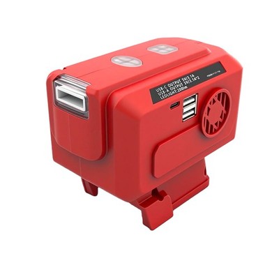 200W Portable Power Inverter for Milwaukee 18V/20V Battery, 220V AC & USB Output