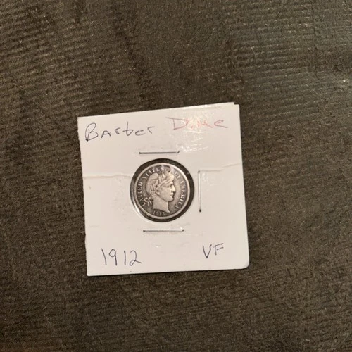 1912-P Barber Silver Dime - Very Good - #1551SCB - FREE SHIPPING