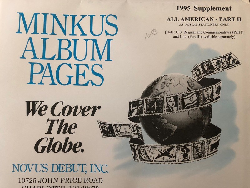 Minkus All American 1995 Supplement-Part II US Postal Stationery Only
