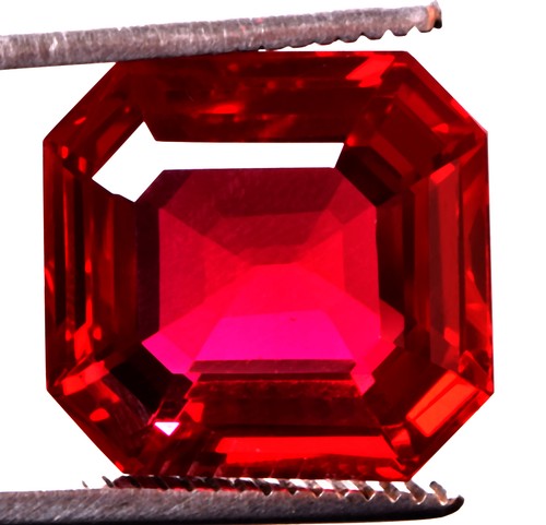 34,30 Cts. Piedra preciosa natural certificada con forma de esmeralda de rubí rojo de Mozambique - Imagen 4 de 4