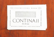 ZEISS CONTINA II INSTRUCTION BOOK/116765