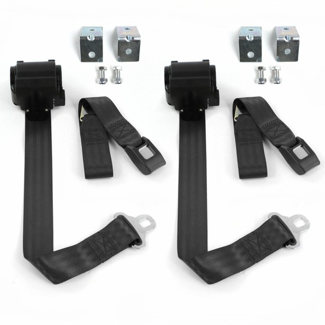 Ford Bronco 1966 1977 Standard 2pt BK Seat Kit w/Brackets2 Belts eBay