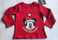 DISNEY Micky Maus Baby Weihnachts-Langarmshir...