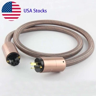 1.5M Accuphase OFC Copper HiFi Audio Power Cord US AC Speaker Power Supply Cable