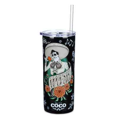 Disney Parks Pixar Coco Ernesto De La Cruz Tumbler with Straw New