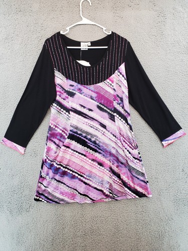Petersilie und Salbei Damen Tunika Top Größe Medium Mehrfarbig Boho Neu mit Etikett