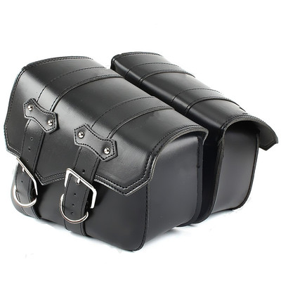 Motorrad Satteltaschen Aus PU Leder – Schwarz, 29,5x9x11,4 Cm, Universell