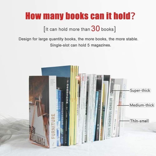 Adjustable 7-Slots Desktop Magazine File Holder Triangle Metal Wire Book Orga... - Picture 6 of 6