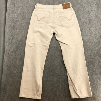 Sean John Jeans Mens Size 32 Tan Straight Leg Denim Cotton 5