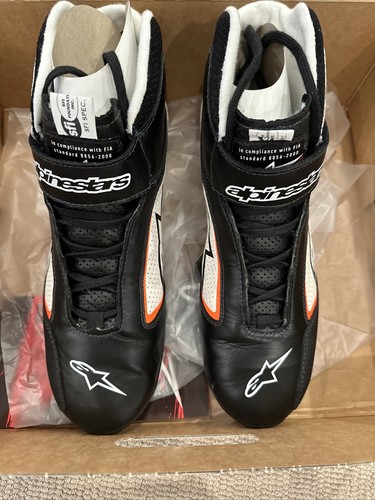 Alpine Stars 59175024221 Tech-1 T V3 Shoes US Size 10 EURO 43 Blk/White/ Fluoro - Picture 7 of 10