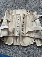 Vintage Antique Tru Fit Surg Appl Co. White Lace Up Corset Brace Collectible
