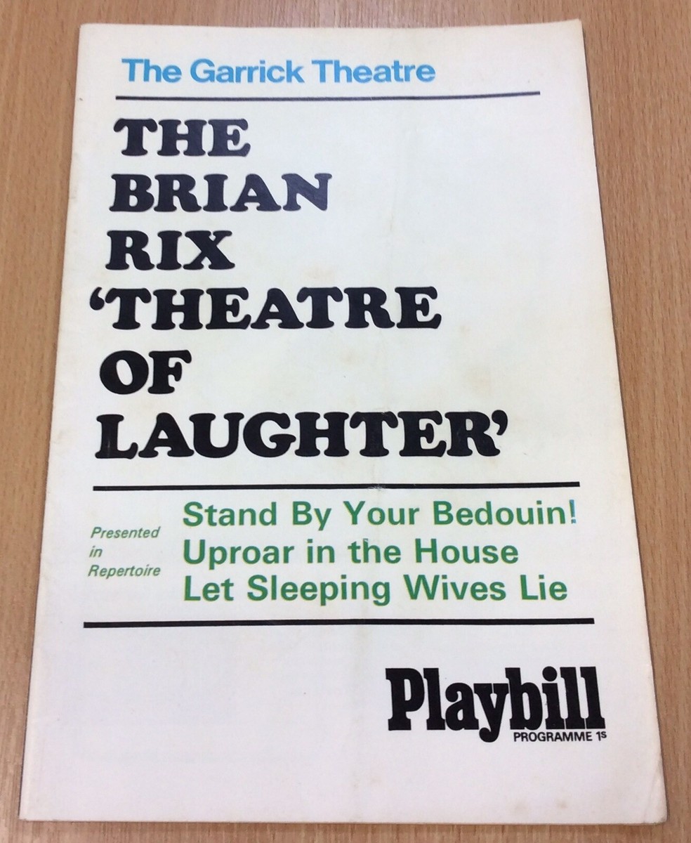 Vintage Garrick Theatre Programme, The Brian Rix Theatre Of