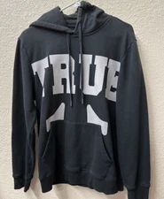 True Religion Hoodie & Sweatpants Men's Small Black Classic Logo Horseshoe Y2K