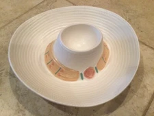  Treasure CrafT Chips and Dip Server 14" x 13" x 4" high Beautiful Hat Design