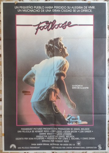 Original Spanish movie POSTER Footloose coming of age teen drama rock music 1984