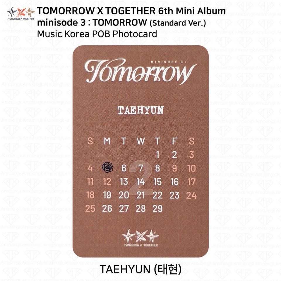 TXT 6th Mini Album Minisode 3:Tomorrow POB Photocard Complete Set KPOP ...