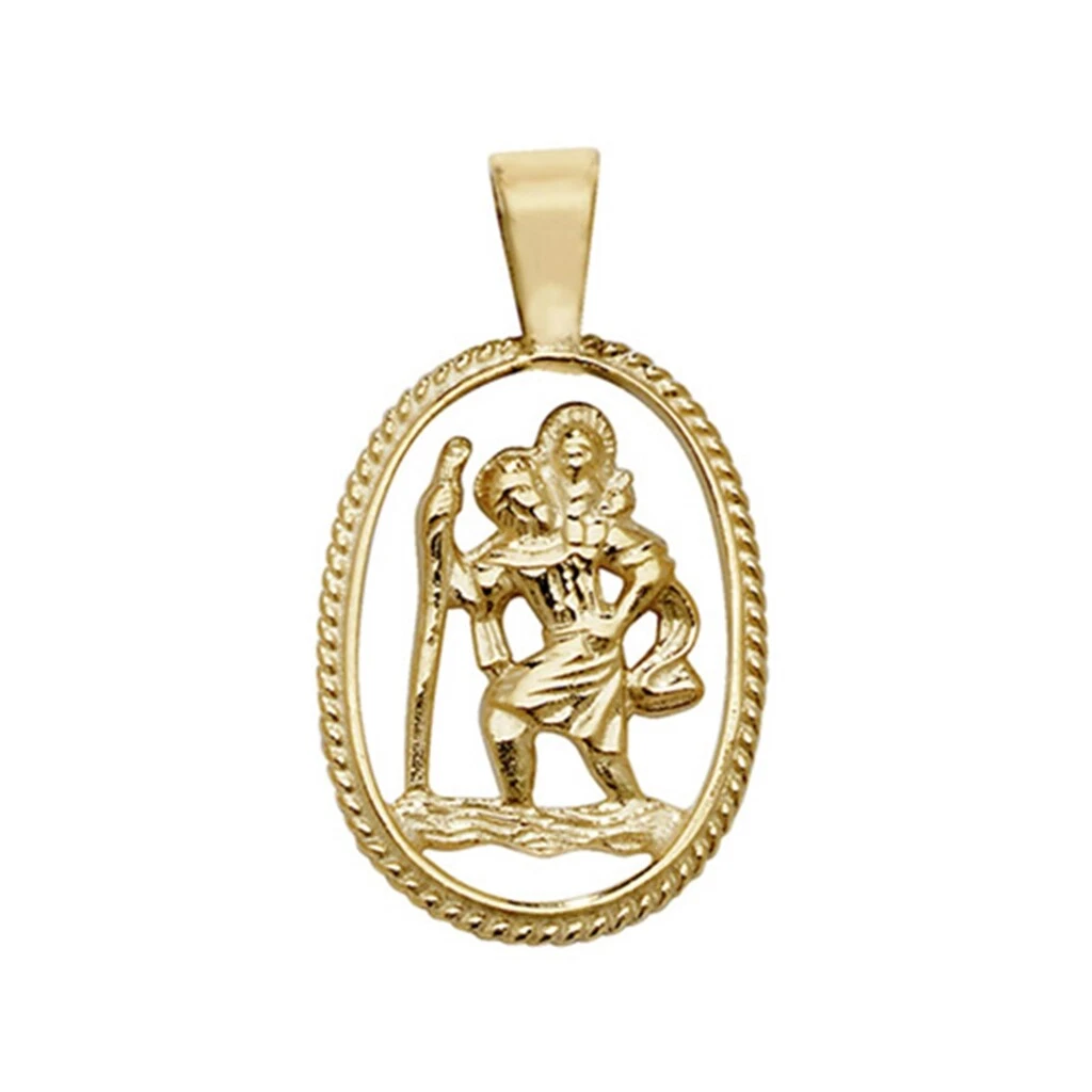 Mens gold sale st christopher