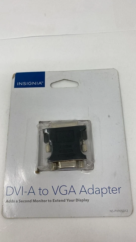Insignia DVI-A I to VGA Adapter Second Monitor Display Connector Desktop PC - Image 2 of 4