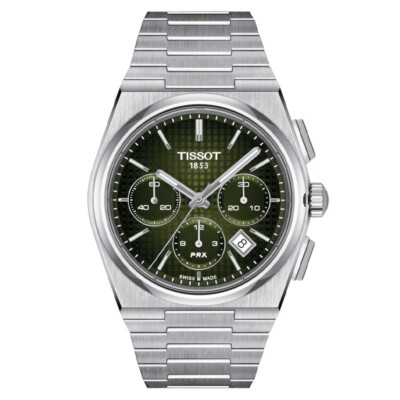 TISSOT 腕時計2本 New Tissot PRX Automatic Chronograph Green Dial Men's Watch