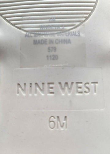 Nine West Beva flache Damen-Slipper überkreuzte flache Sandalen weiß mehrere Größen 6 M - Bild 5 von 5