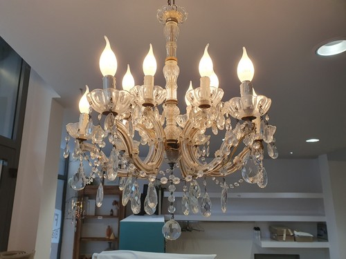 VECCHIO LAMPADARIO MARIA TERESA ANNI 50 12 LUCI