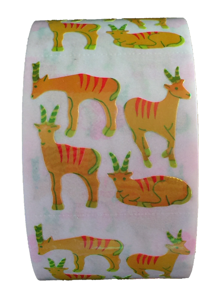 400 Chamois stickers in roll of 100 modules (2"x2"), each sticker 1.25", RM1204 eBay