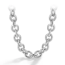 925 Sterling Silver Men's Rolo Chain Necklace Round Cable Link Necklace 8.5mm