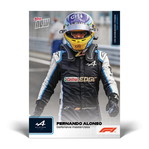 2021 Topps Now Formula 1 - Card 38 - Fernando Alonso - Alpine F1 Team