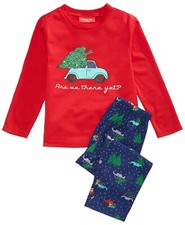 Family Pajamas Kids Matching Surfing Santa Pajama Set Size XL  14-16 