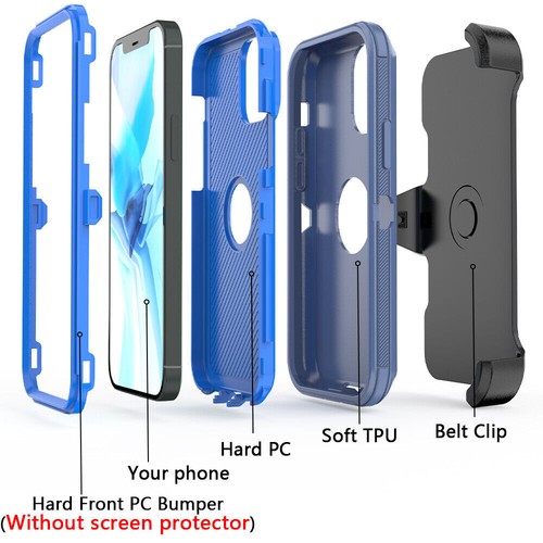 For iPhone 13 Pro 13 Mini 13 Pro Max Shockproof Defender Case Cover+Belt Clip - Picture 41 of 71