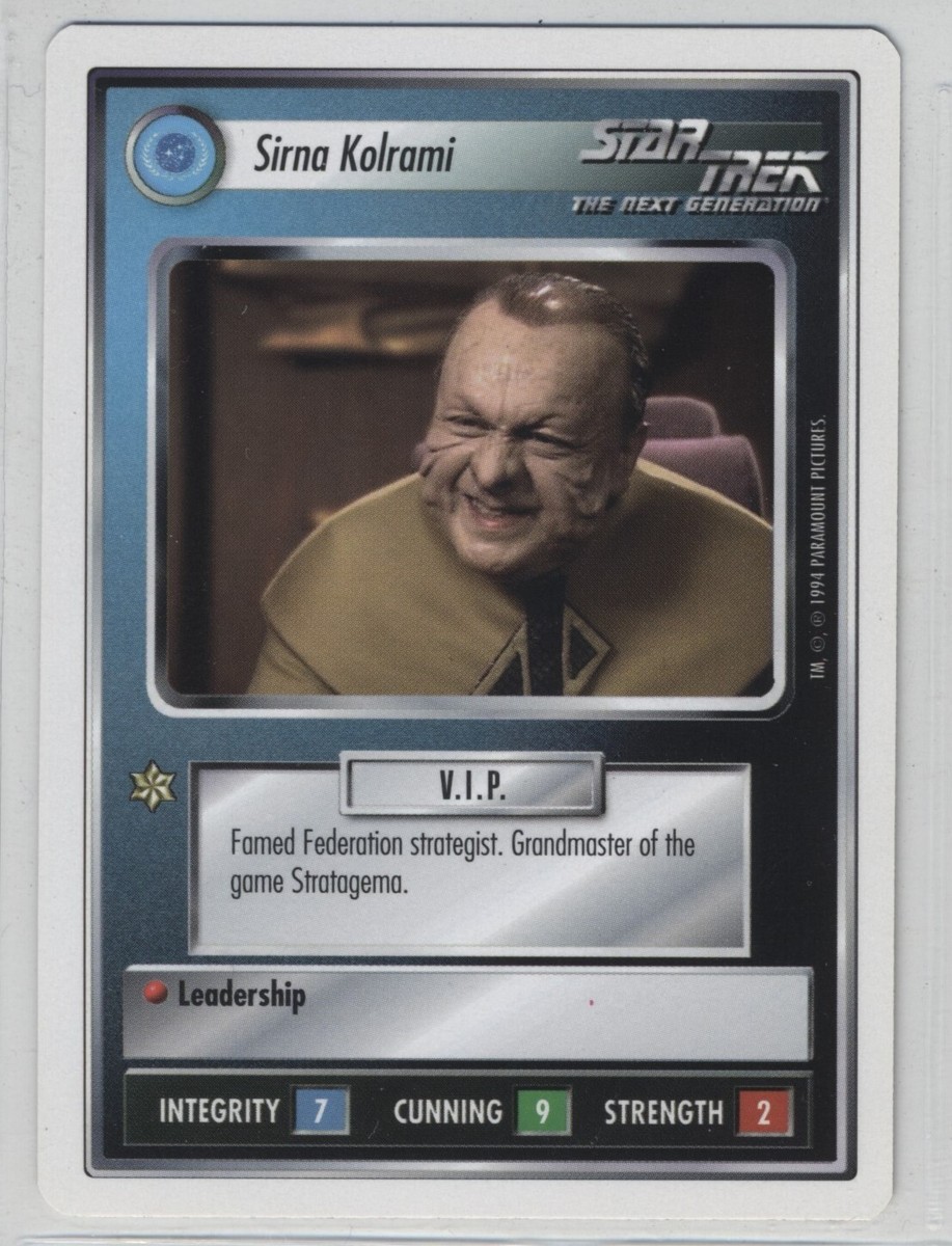 Star Trek TCG CCG Sirna Kolrami Premiere Edition White Boarder